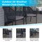 Merrick Lane Magnolia Outdoor Furniture Sets 2 Piece All-Weather Woven Patio Chairs With Cushions